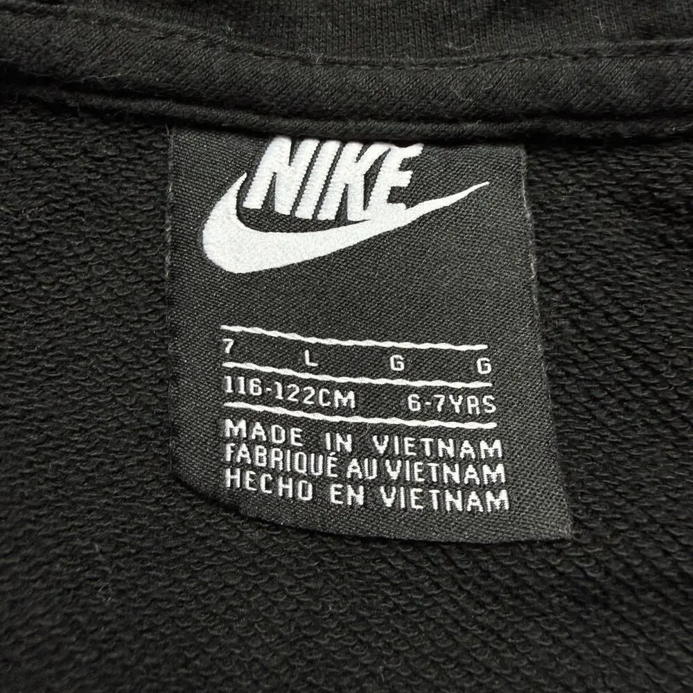 Nike Little Boys’ Full-Zip Hoodie Splatter Print Black Size Large 6-7 Year Olds